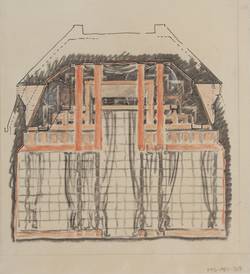 Gottfried Böhm, Entwurf für den Festsaal. Foto: Deutsches Architekturmuseum Frankfurt