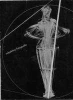 Titelbild des Ausstellungskataloges "subjektive fotografie" 1951. Dem Titelbild liegt Steinerts Arbeit "Strenges Ballett - Hommage à Oskar Schlemmer" zugrunde. Typografische Gestaltung: Hannes Neuner